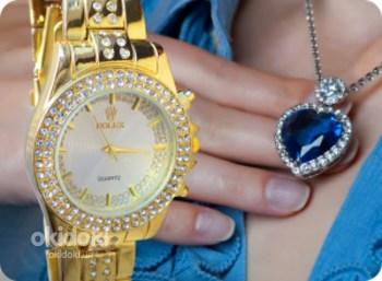 Женские часы Rolex Woman и кулон сердце океана в подарок (фото #2)