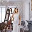 Классическое белое свадебное платье размер 38 + чехол (фото #1)
