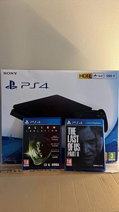 PS4 slim 500 gb + 2 mängu (1 foto / 1)