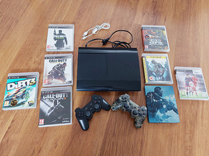Ps3 500gb koos 2 puldiga ja 6 mänguga. (1 foto / 1)
