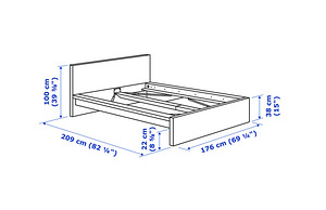 MALM voodiraam 160x200 + 4 pesukasti + Sleepwell madrats (6 foto / 8)