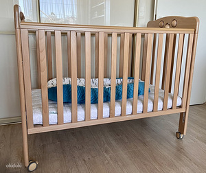 YappyKids Natural Baby puidust voodi + madrats + kookon (2 foto / 4)