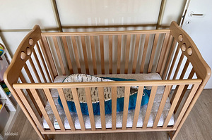 YappyKids Natural Baby puidust voodi + madrats + kookon (3 foto / 4)