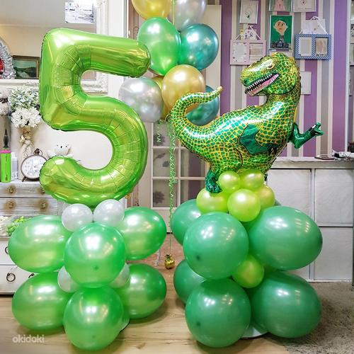 Шары на день рождения. Цифра на подставке из шаров (фото #1)