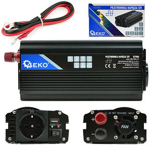 AutoInverter 12V/220V,1600W.+USB.Uus.