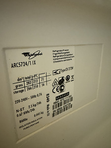 Külmik Whirlpool ARC5724 (3 foto / 3)