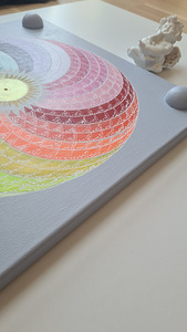 Käsitöö mandala "Torus või Tor" 40 cm x 40 cm (5 foto / 5)