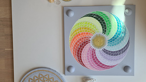 Käsitöö mandala "Torus või Tor" 40 cm x 40 cm (1 foto / 5)