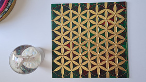 Uus hind! Käsitöö mandala maal "Elu lill" 30 cm × 30 cm (9 foto / 10)