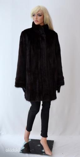 Saga Mink Scandinavian Solid Mink Fur Coat (foto #2)