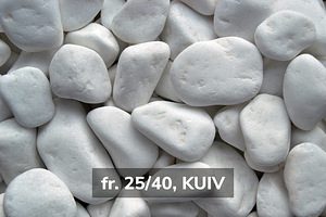 Nieve (valge) dekoratiivkivi; fr 25/40 mm; 20 kg (3 foto / 3)