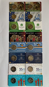 БЕЛЬГИЯ 2 ЕВРО 2005 – 2016 Unc; 2EURO COIN CARD 2014-2025 (3 фото из 8)