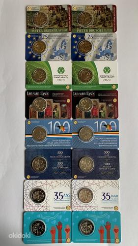 БЕЛЬГИЯ 2 ЕВРО 2005 – 2016 Unc; 2EURO COIN CARD 2014-2024 (фото #3)