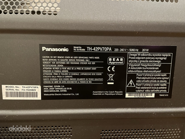 Plasmatelekas Panasonic Viera, 42” (foto #4)
