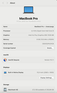 Macbook Pro 13" 2018a (Touch bar) (4 foto / 4)