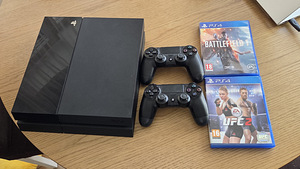 PS4 + 2 pulti + 2 mängu (3 foto / 4)