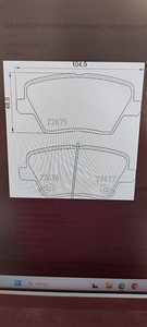 Kia Ceed piduriklotside komplekt brembo P30 109 ja P30 073 (2 foto / 2)