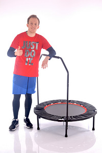 Trampoline with handle 100 cm (DY-JS-6388) (6 foto / 9)
