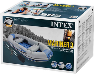 Täispuhutav 3-vooditega Intex Mariner 3 paadi SET (8 foto / 10)