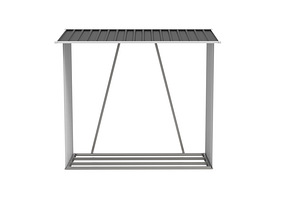 Metallist puukuur (puiduriiul) välistingimustesse, 163x83x15 (7 foto / 9)