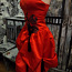 Вечернее коктейльное красное платье с открытыми плечами. (фото #5)
