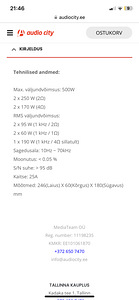 Pioneer GM-A3702 võimendi 500w max (6 foto / 6)