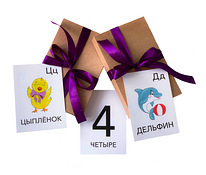 Kaartide komplekt venekeelse tähestiku ja numbritega