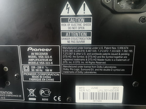Müüa pioneer av receiver VSX-322 (5 foto / 6)