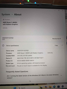 Lenovo Legion 5, Ryzen 4600h, 1650ti,24GB DDR4,1.5tbssd (4 foto / 5)