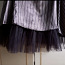 Коктейльное платье серо-сиреневое и тюлем снизу (фото #3)