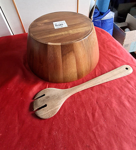 Puidust kauss suur+lusikas (6 foto / 9)