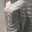 Женская стеганая куртка без капюшона, серовато-белая (фото #2)