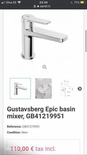 Müüa uus Gustavsberg Epic segisti, GB41219951 (foto #1)