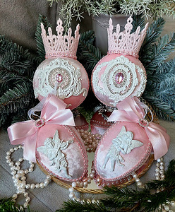 Jõulukaunistuste komplekt "Kuninglik roosa"