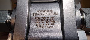 Swagelok шаровый кран 316 сталь, к 12 mm трубе - SS-63TS12MM (2 фото из 6)