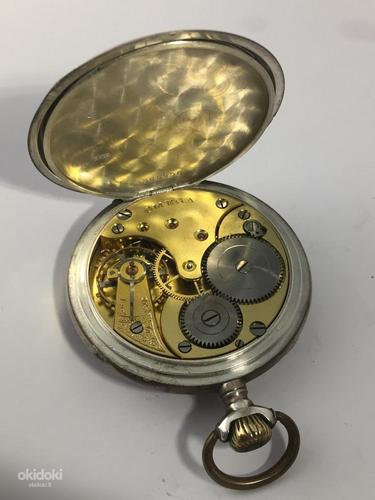 Серебряные карманные часы омега (фото #4)
