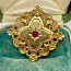 Vers 1920 - 18 kt. Yellow gold - Brooch - Ruby Verneuil (nuotrauka #1)