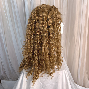 NAGU UUS! Parukas "Curly Golden Blonde" Lace Front 60cm (2 foto / 4)
