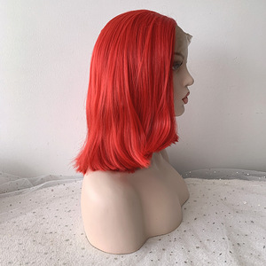 UUS! Parukas lace front punane "Red" 40cm (3 foto / 5)