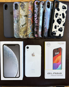 iPhone XR 64 GB White +glass, cases