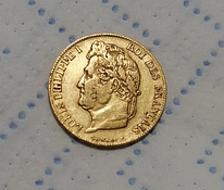 Müün 20-frangise mündi Louis Pfilipe, 1840, kuld, originaal