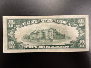 10 dollars, 1934 “silver certificate”. nord Africa. (2 foto / 2)