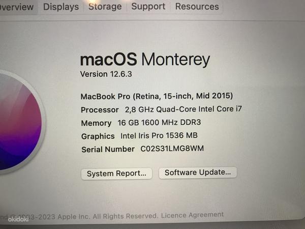 Apple MacBook Pro 15 2,8 ГГц, 16 ГБ RAM, 2 ТB SSD (фото #5)