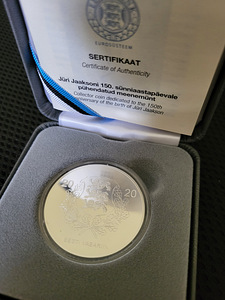 3x Eesti Pank hõbemünt panga säilivuses (2 foto / 6)