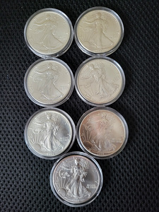 Коллекция серебряных монет USA eagle 1990-2024