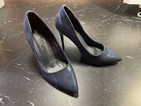 Темно-синие блестящие туфли № 36