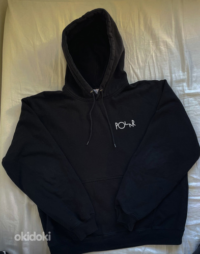 Polar Skate Co. black hoodie with print, L size