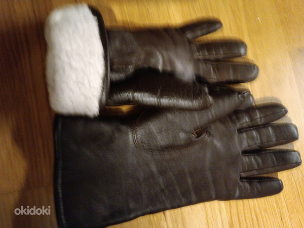 Женские кожаные перчатки размера S (фото #1)