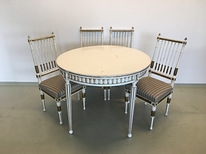 Обеденный стол в стиле Кустави и 4 стула