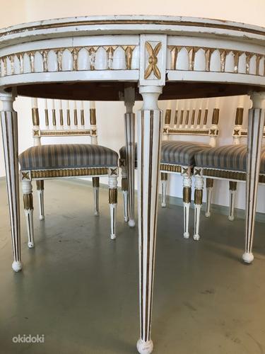 Обеденный стол в стиле Кустави и 4 стула (фото #8)